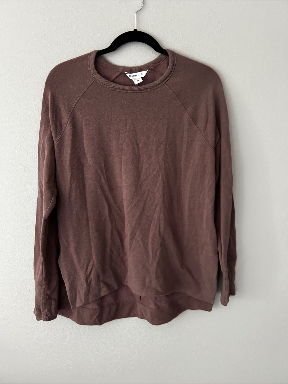 Athleta Crewneck Sweatshirt in Mauve Brown
